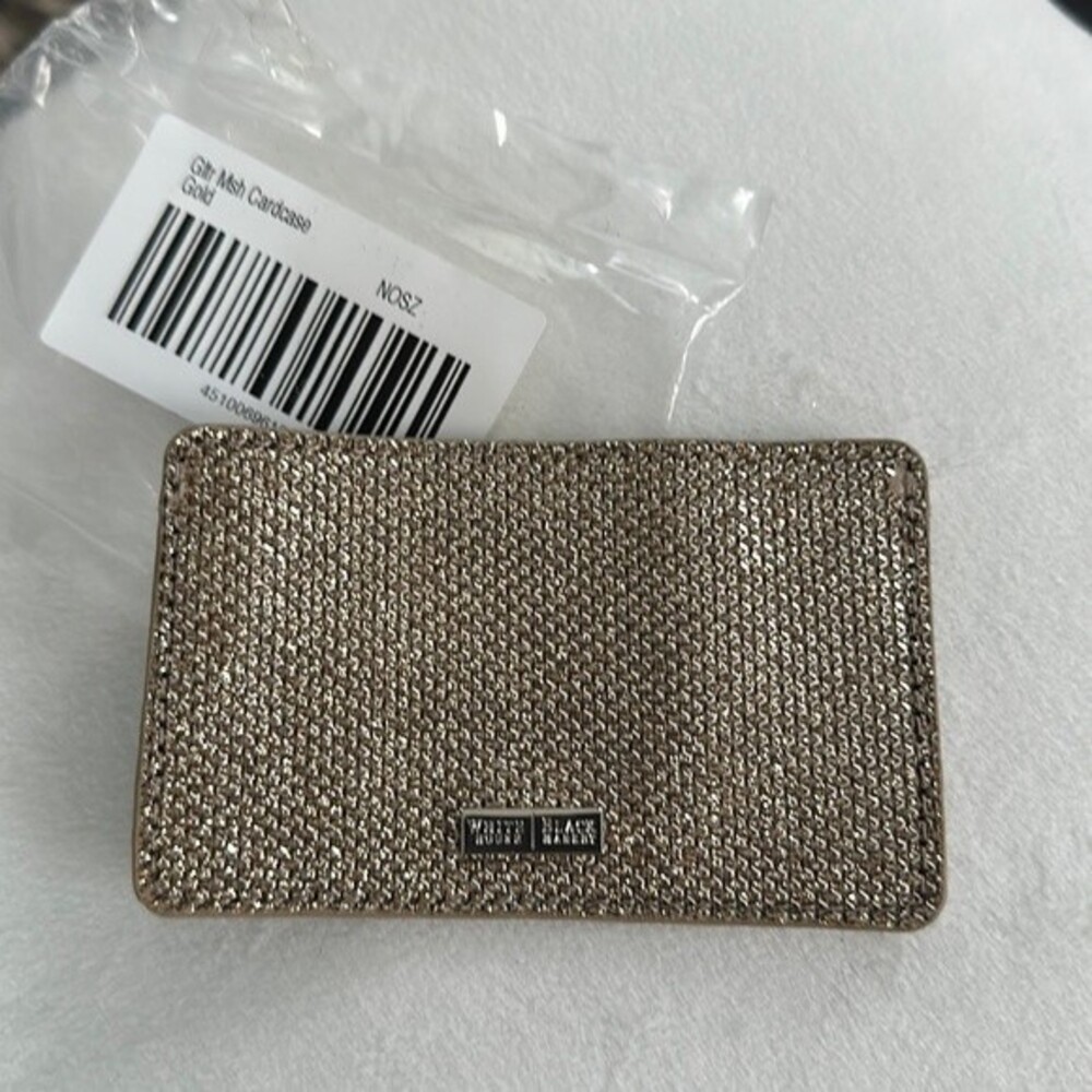 WHBM Glitter Mesh Credit Card Case